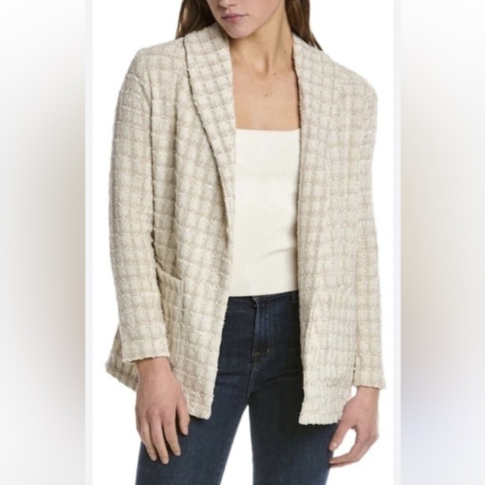 🇪🇸🐠New Steve Madden BB Dakota tweed blazer sparkly ivory medium